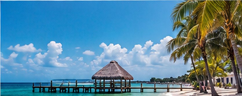 Yucatán beach and pier