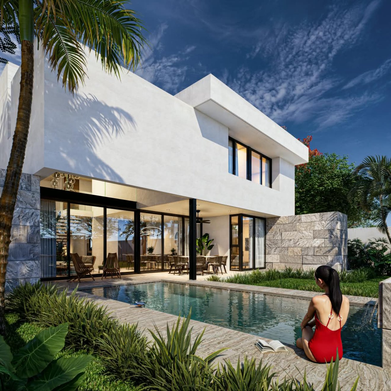 La Reserva — pool and garden